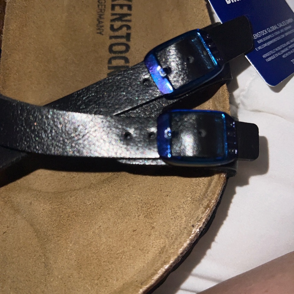 Birkenstock black Sandals with iridescent Buckles - Picture 2 of 4